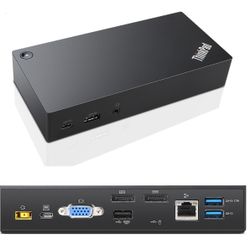 Lenovo 03X7194 notebook dock & poortreplicator Bedraad USB 3.2 Gen 1 (3.1 Gen 1) Type-C Zwart