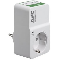 APC PM1WU2-GR Tussenstekker met overspanningsbeveiliging 3680W 1x stopcontact + 2x USB