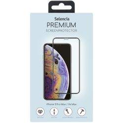 Selencia Glas Premium Screenprotector iPhone 11 Pro Max / Xs Max - Zwart / Zwart