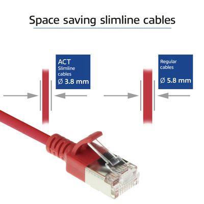 ACT DC7505 netwerkkabel Rood 5 m Cat6a U/FTP (STP)