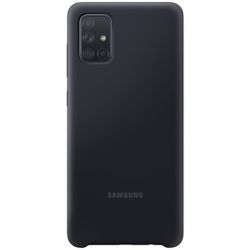 Samsung Silicone Backcover Galaxy A71 - Zwart - Zwart / Zwart
