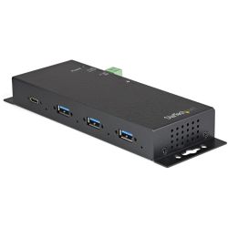 StarTech.com 4-Port USB C Hub 10Gbps - Metalen Industriële USB Type-C Hub - 3xUSB-A & 1xUSB-C - ESD & Overspanningsbeveiliging -