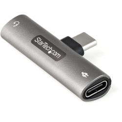 StarTech.com USB-C Audio & Oplaadadapter USB-C Audio Adapter met 3.5mm TRRS Koptelefoon/Headset Jack en 60W USB Type-C Power Del