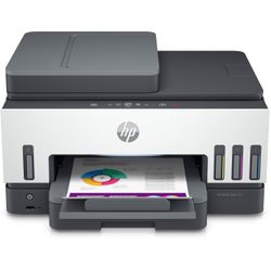 HP Smart Tank 7605 All-in-One, Printen, kopiëren, scannen, faxen, ADF en draadloos, Invoer voor 35 vel  Scans naar pdf  Dubbelzi
