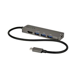 StarTech.com USB C Multiport Adapter - USB-C naar HDMI 2.0b 4K 60Hz (HDR10), 100W Power Delivery Pass-Through, 4-Port USB 3.0 Hu