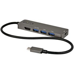StarTech.com USB C Multiport Adapter - USB-C naar HDMI 2.0b 4K 60Hz (HDR10), 100W Power Delivery Pass-Through, 4-Port USB 3.0 Hu