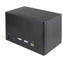 StarTech.com 2 Port Quad Monitor DisplayPort KVM Switch - 4K 60Hz UHD HDR - Desktop 4K DP 1.2 KVM met 2 Port USB 3.0 Hub (5Gbps)