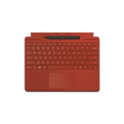 Microsoft Surface Typecover Alcantara met pen storage/ Met pen Poppy Red Pro 8 & X & 9