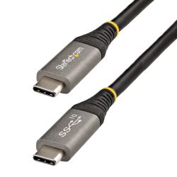 StarTech.com 1m USB C Kabel, 10Gbps, USB-IF Gecertificeerde USB-C Kabel, USB 3.1/3.2 Gen 2 Type-C Kabel, 100W (5A) Power Deliver
