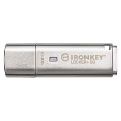 Kingston Technology IronKey Locker+ 50 USB flash drive 128 GB USB Type-A 3.2 Gen 1 (3.1 Gen 1) Zilver