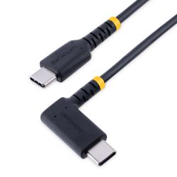 StarTech.com 15cm USB-C Oplaadkabel, Haakse USB-C Kabel, 60W PD 3A, Robuuste Fast Charge USB-C Kabel, USB 2.0 Type-C, Korte USB 