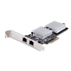 StarTech.com 2-Port 10GbE PCIe Netwerk Adapter Kaart, Netwerk Kaart voor PC/Desktop/Server, Zes Snelheden, PCIe Gigabit Ethernet