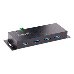 StarTech.com 4-Port Industrial USB 3.0 Hub, 5Gbps, Rugged USB Hub met ESD en Overspanningsbeveiliging, DIN/Wand/Bureau Monteerba