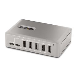 StarTech.com 10-Port USB-C Hub, 8x USB-A + 2x USB-C, Self-Powered met 65W Power Supply, USB 3.1 10Gbps, Desktop/Laptop USB Hub m