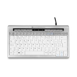 BakkerElkhuizen S-board 840 toetsenbord USB AZERTY Belgisch Licht Grijs, Wit