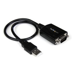 StarTech.com Korte USB naar RS232 Seriële DB9 Adapterkabel met COM-behoud