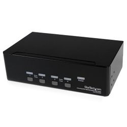 StarTech.com 4-poort Dual DVI USB KVM-switch met Audio en USB 2.0-hub