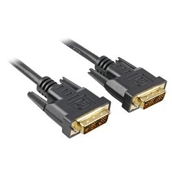 Sharkoon 2m DVI-D to DVI-D (18+1) DVI kabel Zwart