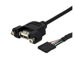 StarTech.com 30 cm Inbouwpaneel USB Kabel USB A naar Moederbord Aansluitkabel F/F