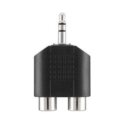 Belkin Portable Audio Adapter 3.5mm/2xRCA M/F Zwart