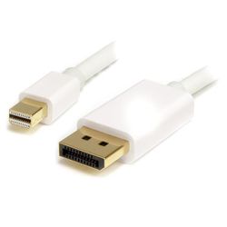 StarTech.com 3 m witte Mini DisplayPort-naar-DisplayPort 1.2 adapterkabel M/M DisplayPort 4k