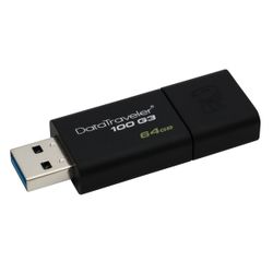 Kingston Technology DataTraveler 100 G3 USB flash drive 64 GB USB Type-A 3.2 Gen 1 (3.1 Gen 1) Zwart