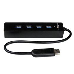 StarTech.com 4-poorts draagbare SuperSpeed USB 3.0-hub met geintegreerde kabel
