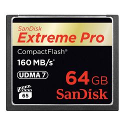 SanDisk 64GB Extreme Pro CF 160MB/s flashgeheugen CompactFlash