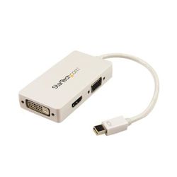 StarTech.com A/V-reisadapter: 3-in-1 Mini DisplayPort naar VGA DVI- of HDMI-converter wit