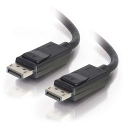 C2G 2m DisplayPort Cable with Latches 4K - 8K UHD M/M - Black Zwart