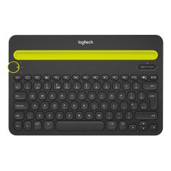 Logitech Bluetooth® Multi-Device Keyboard K480 toetsenbord QWERTY US International Zwart, Limoen