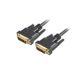 Sharkoon DVI-D/DVI-D (18+1), 1m DVI kabel Zwart