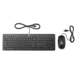 HP Slim USB Keyboard & Mouse toetsenbord Inclusief muis QWERTY Engels Zwart