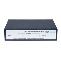 HPE OfficeConnect 1420 5G Unmanaged L2 Gigabit Ethernet (10/100/1000) 1U Grijs