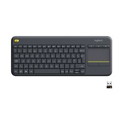 Logitech Wireless Touch Keyboard K400 Plus toetsenbord RF Draadloos QWERTZ Zwitsers Zwart